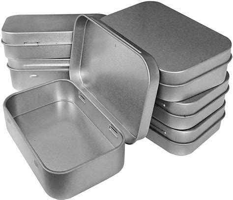 metal storage box with lid uk|small metal box hinged lid.